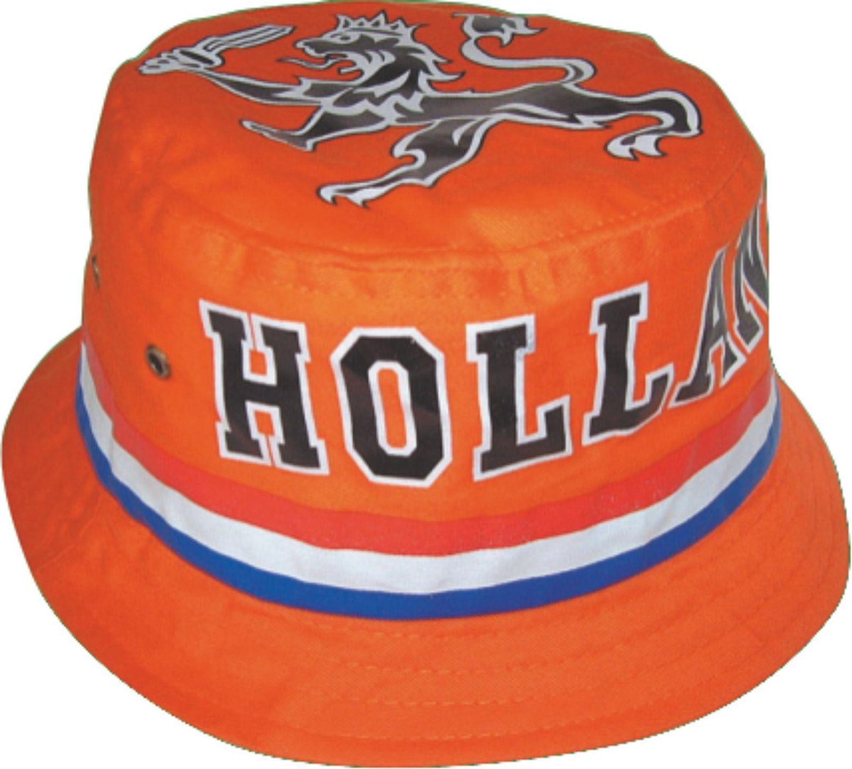 Vissershoedje oranje Holland met leeuw en rood-wit-blauwe vlag | EK Voetbal 2020 2021 | Nederlands elftal zonnehoedje | Nederland supporter | Holland souvenir